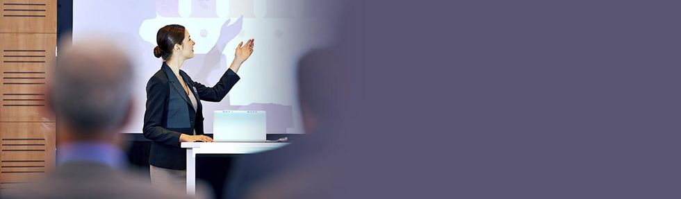 A presentation projector for any wall surface